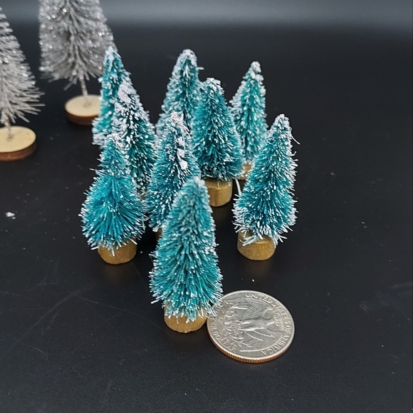 Lot 15 Bottle Brush Trees Vintage Christmas - Picture 4 of 7